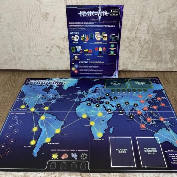 Z-Man Games PANDEMIC Board Game - 2012 COMPLETE Table Top Games With Friends - Picture 2 of 7